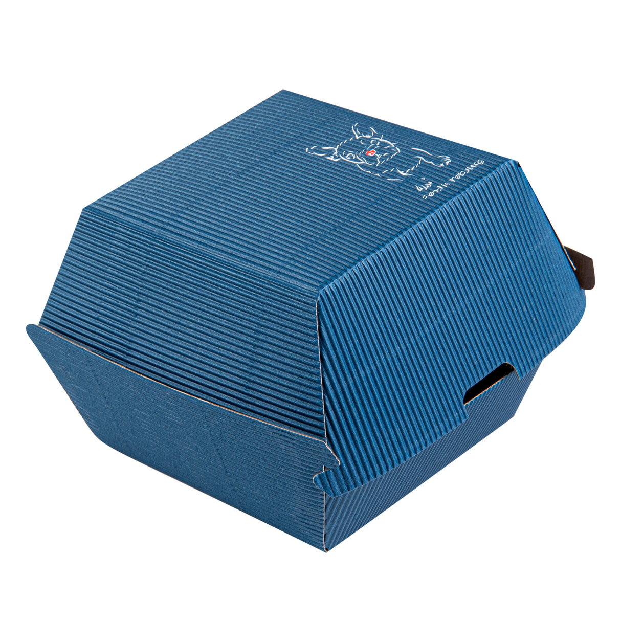 Boxes, Burger, 4 x 4 x 3.75 Inch, Paper, Frenchie, Ripple Wall,100 - 1 EACH