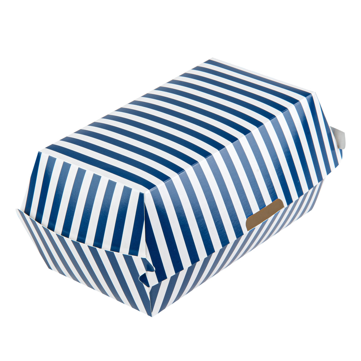 Containers, Hot Dog & Sandwich, Bio Tek 6.75 x 3.50 x 3.50 Inch, Paper, Blue & White Stripe,100 - 1 EACH