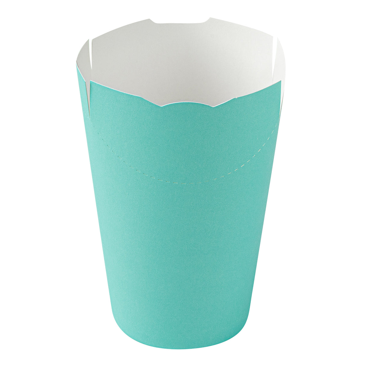 Cups, To-Go Fry, 16 Ounce, Paper, Turquoise, 3.25 x 3.25 x 4.25 Inch,100 - 1 EACH