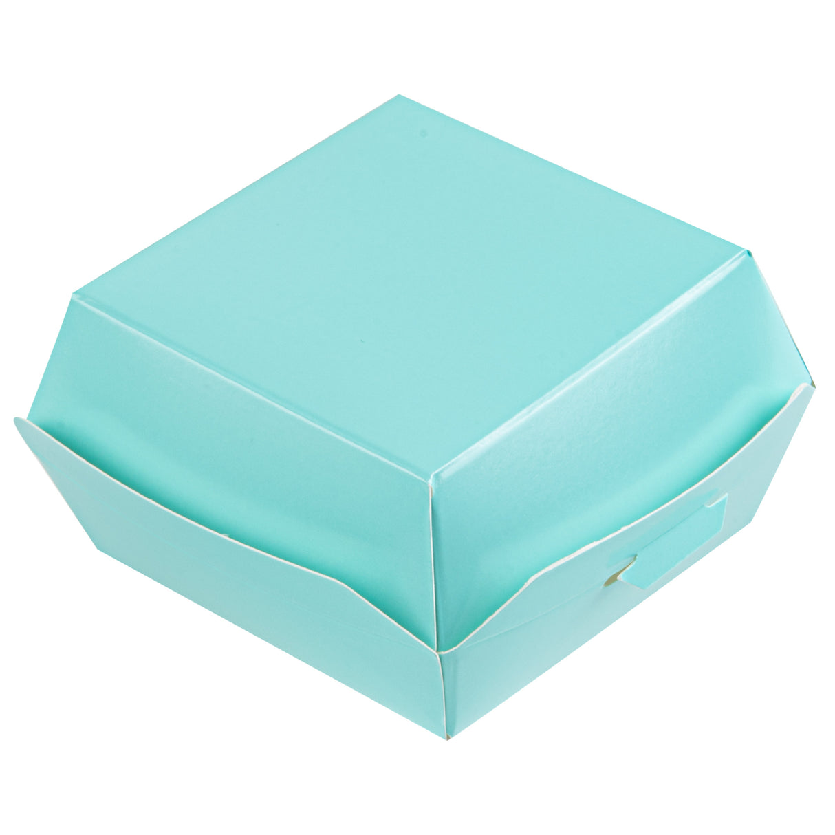 Boxes, Burger, 2.75 x 2.75 x 2 Inch, Paper, Turquoise,100 - 1 EACH