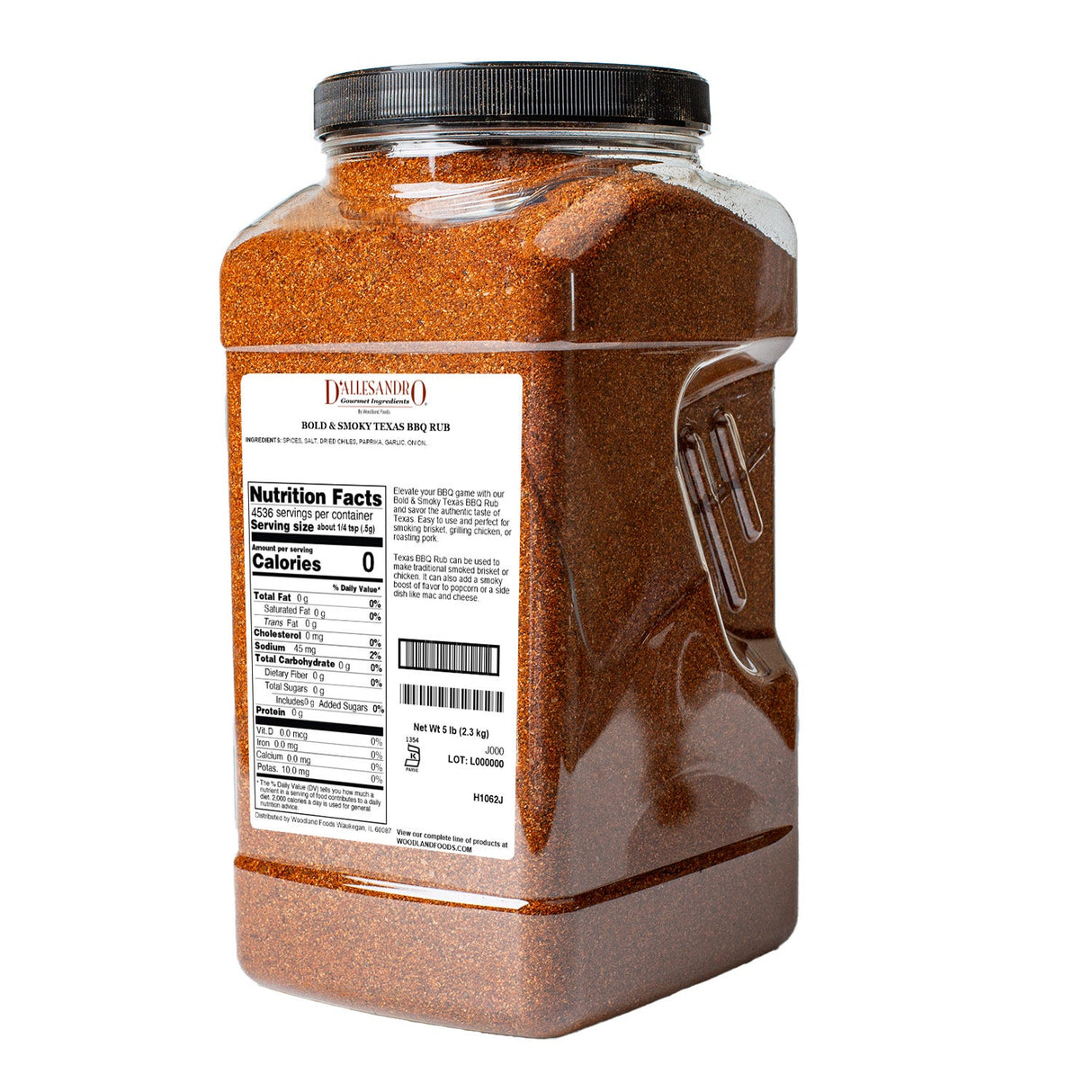 Seasoning Rub, Barbecue, Texas, Bold & Smoky,1 - 5 POUND