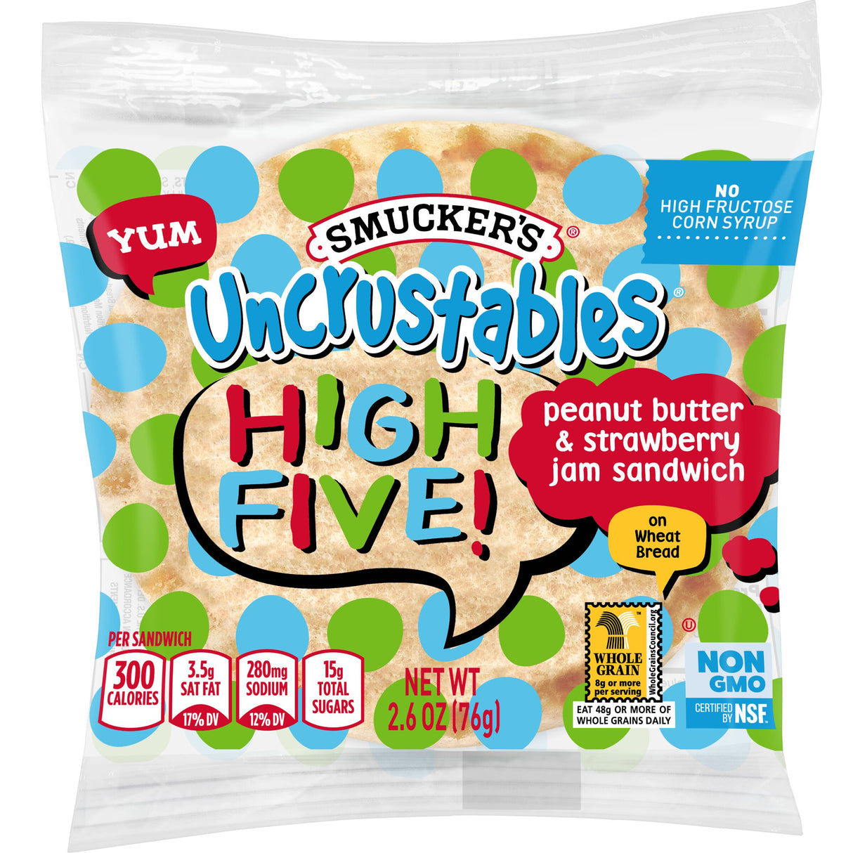 Sandwiches, Peanut Butter & Jelly, Wheat, 2.6 Ounce,48 - 1 COUNT
