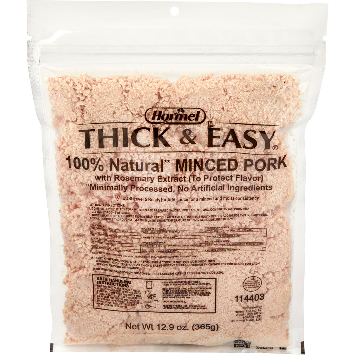 Puree, Ground Pork,6 - 12.9 OUNCE