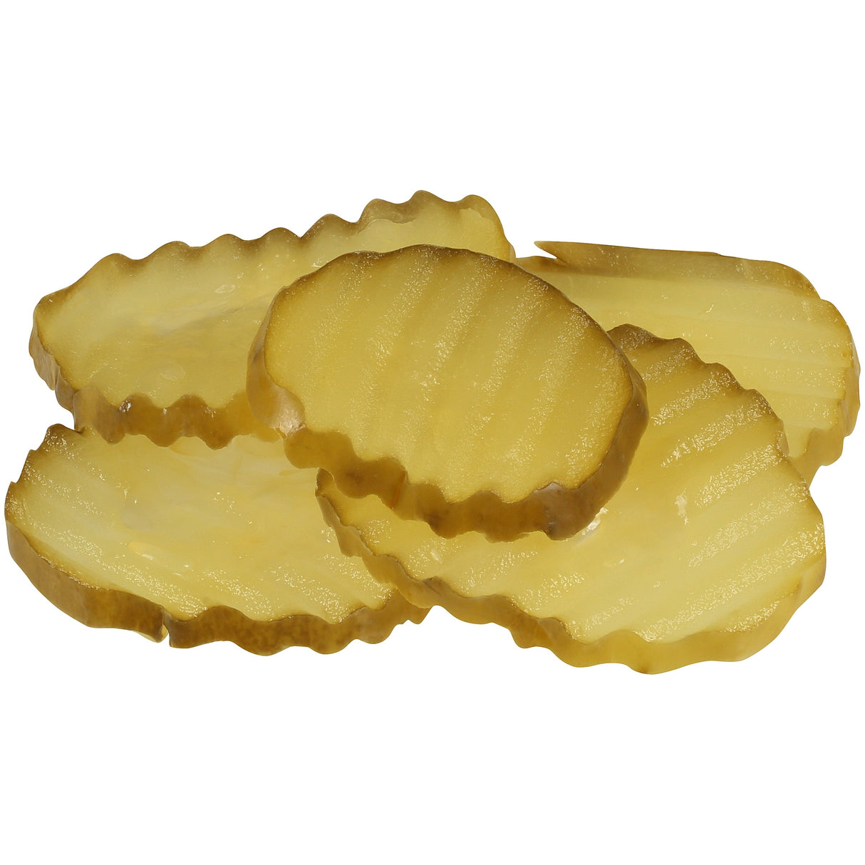 Pickle Chips, Dill, Crinkle Cut Sliced, Hamburger,6 - 5.75 POUND