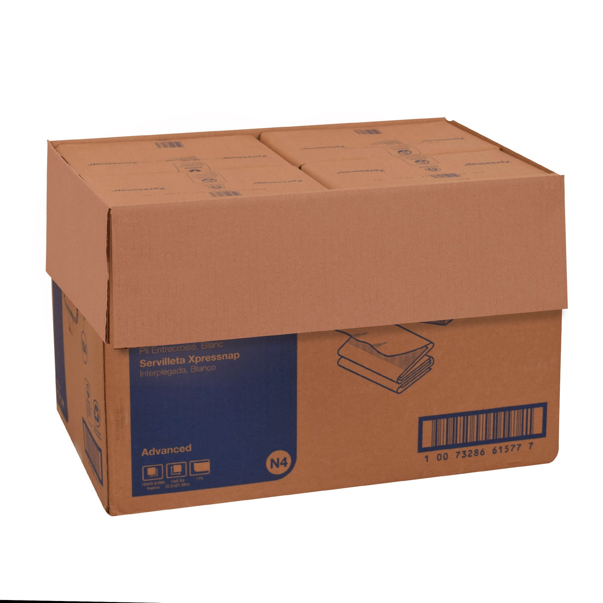Napkins, Interfolded Dispenser, 1-Ply, White, 13 x 8.5 Inch,12 - 500 COUNT