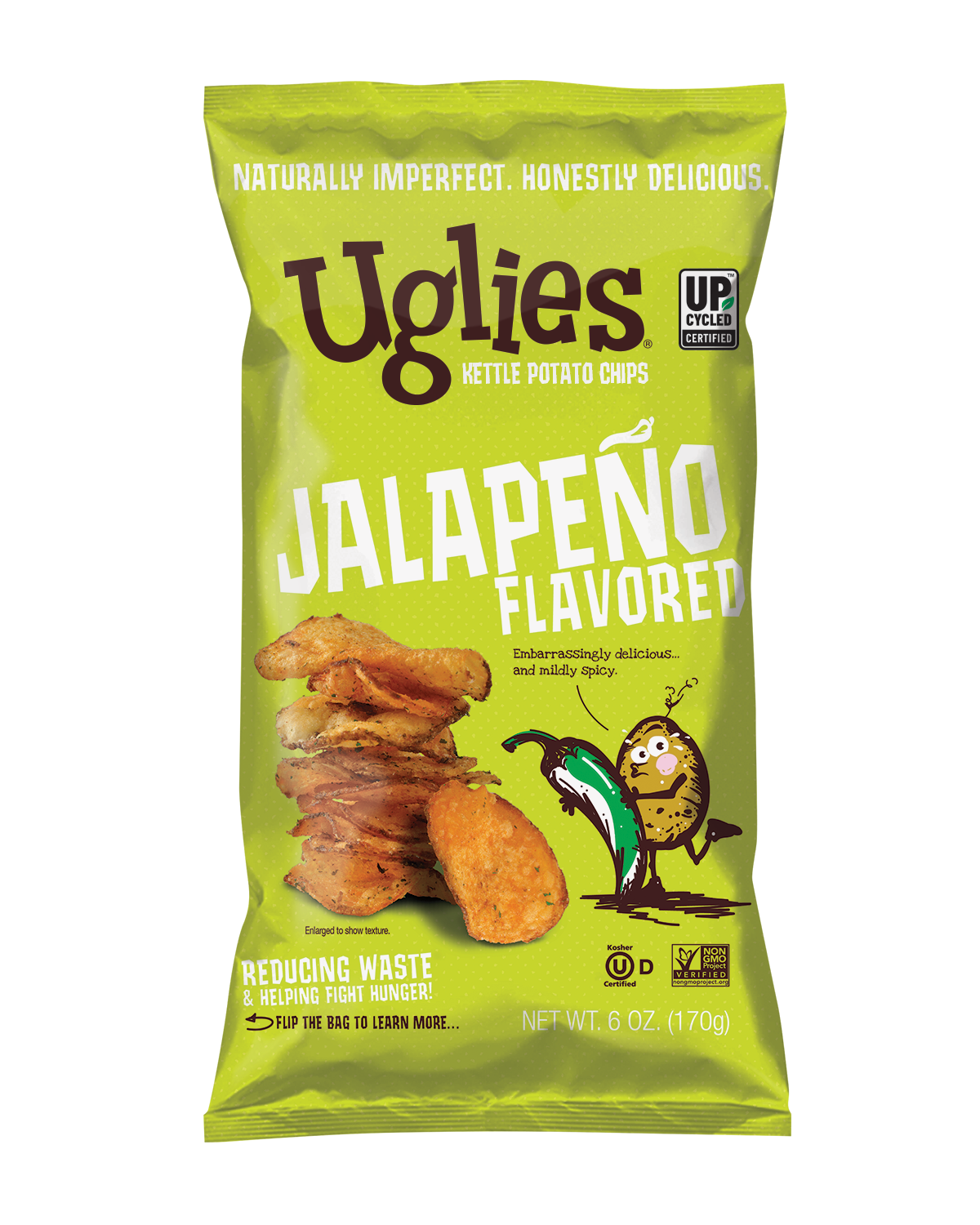 Chips, Potato, Kettle-Cooked, Jalapeno,12 - 6 OUNCE