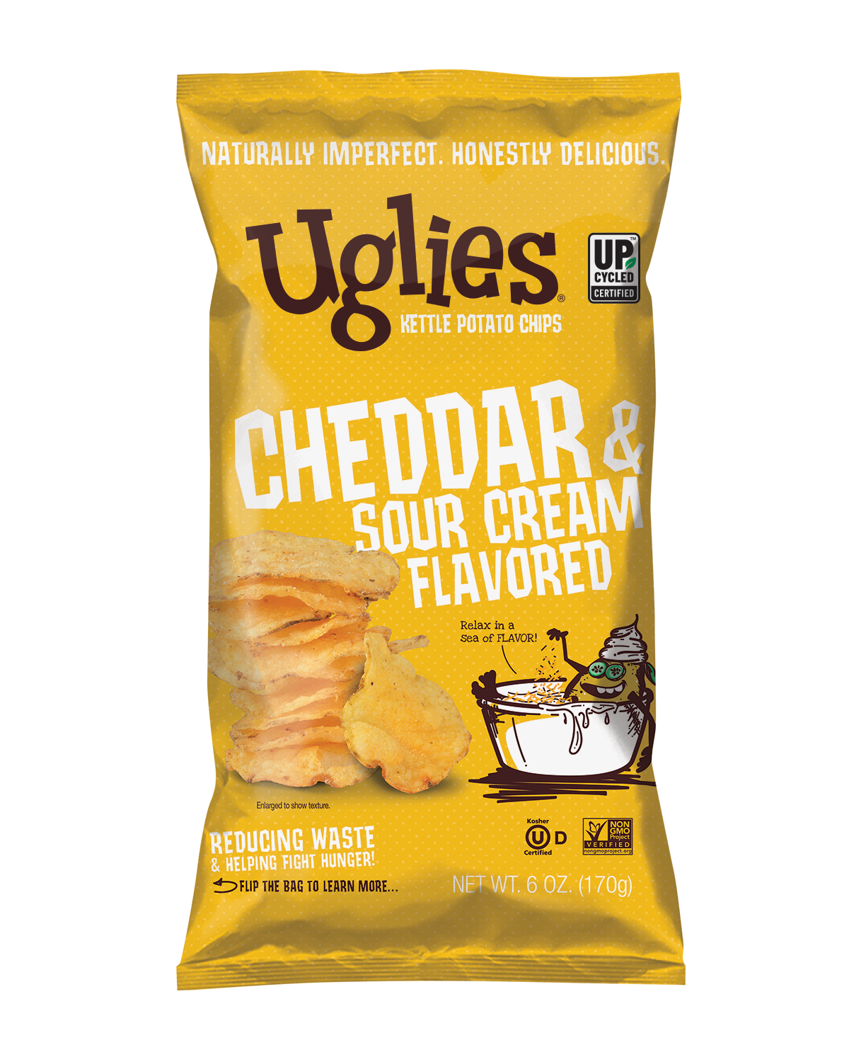 Chips, Potato, Kettle-Cooked, Cheddar & Sour Cream,12 - 6 OUNCE