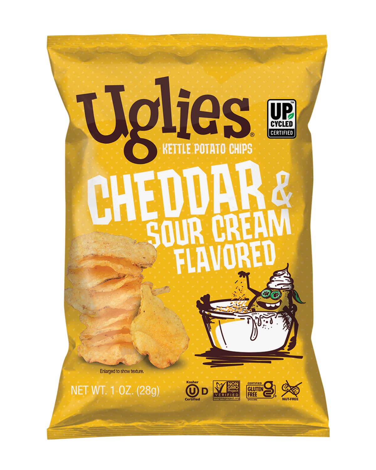 Chips, Potato, Kettle-Cooked, Cheddar & Sour Cream,32 - 1 OUNCE