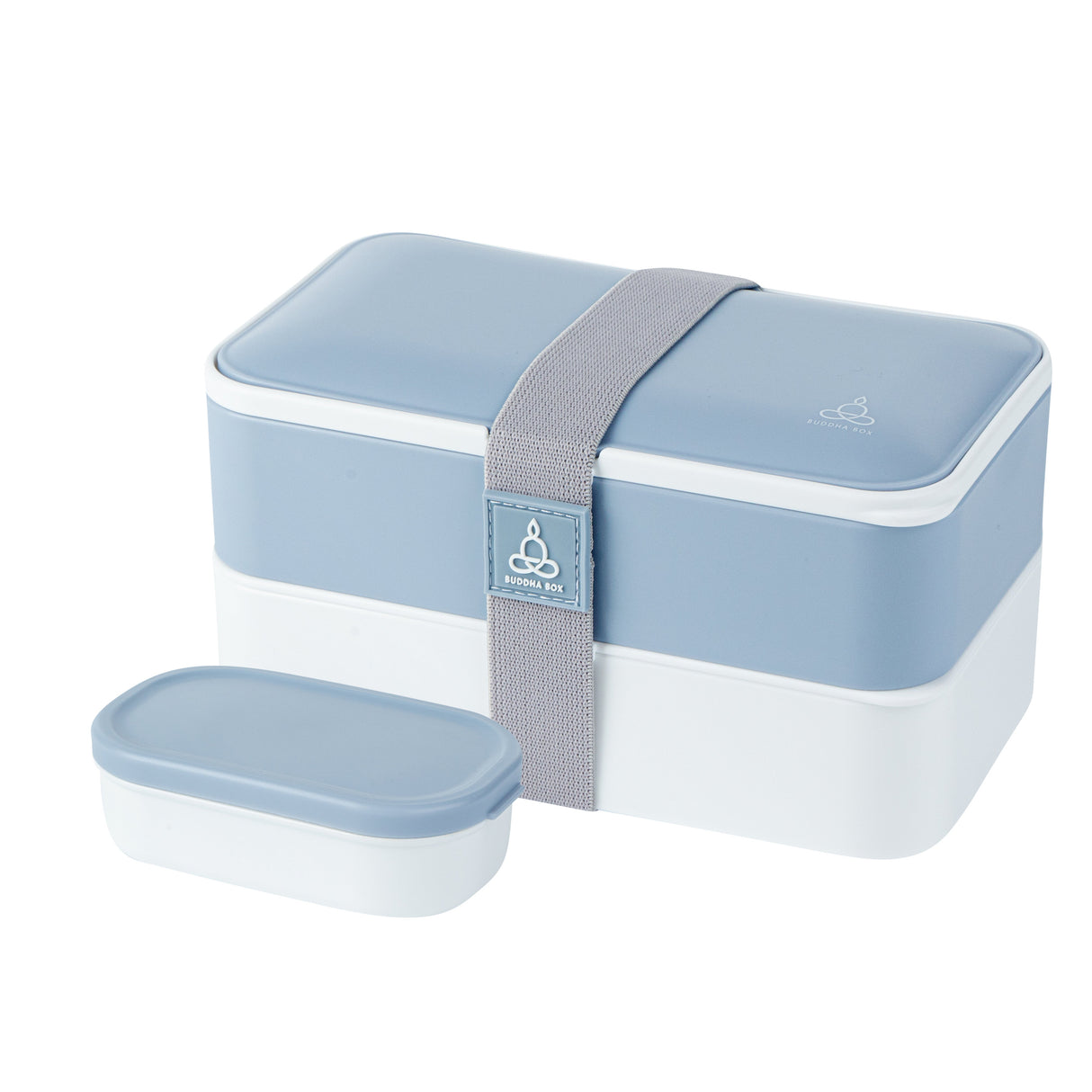 Box, Lunch, Bento Tek 41 Ounce, Plastic, Blue & White, 7.25 x 4.25 x 4 Inch, with Utensils & Sauce Cup,1 - 1 EACH