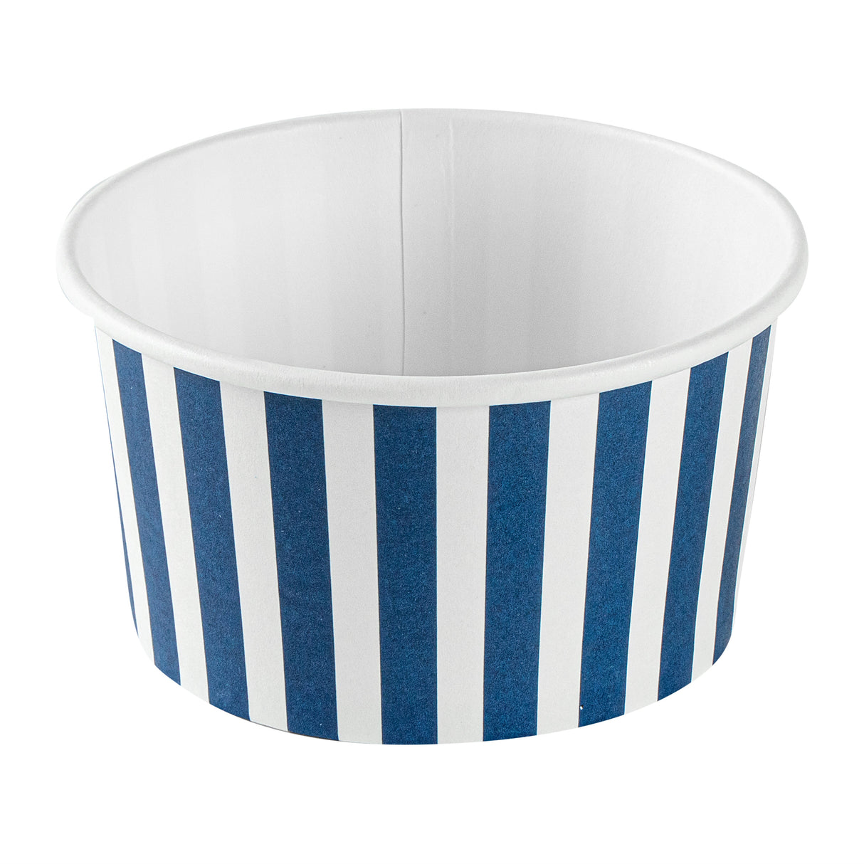 Cups, To-Go, Coppetta 8 Ounce, Paper, Blue & White Stripe, 3.75 x 3.75 x 2.25 Inch, Round,50 - 1 EACH
