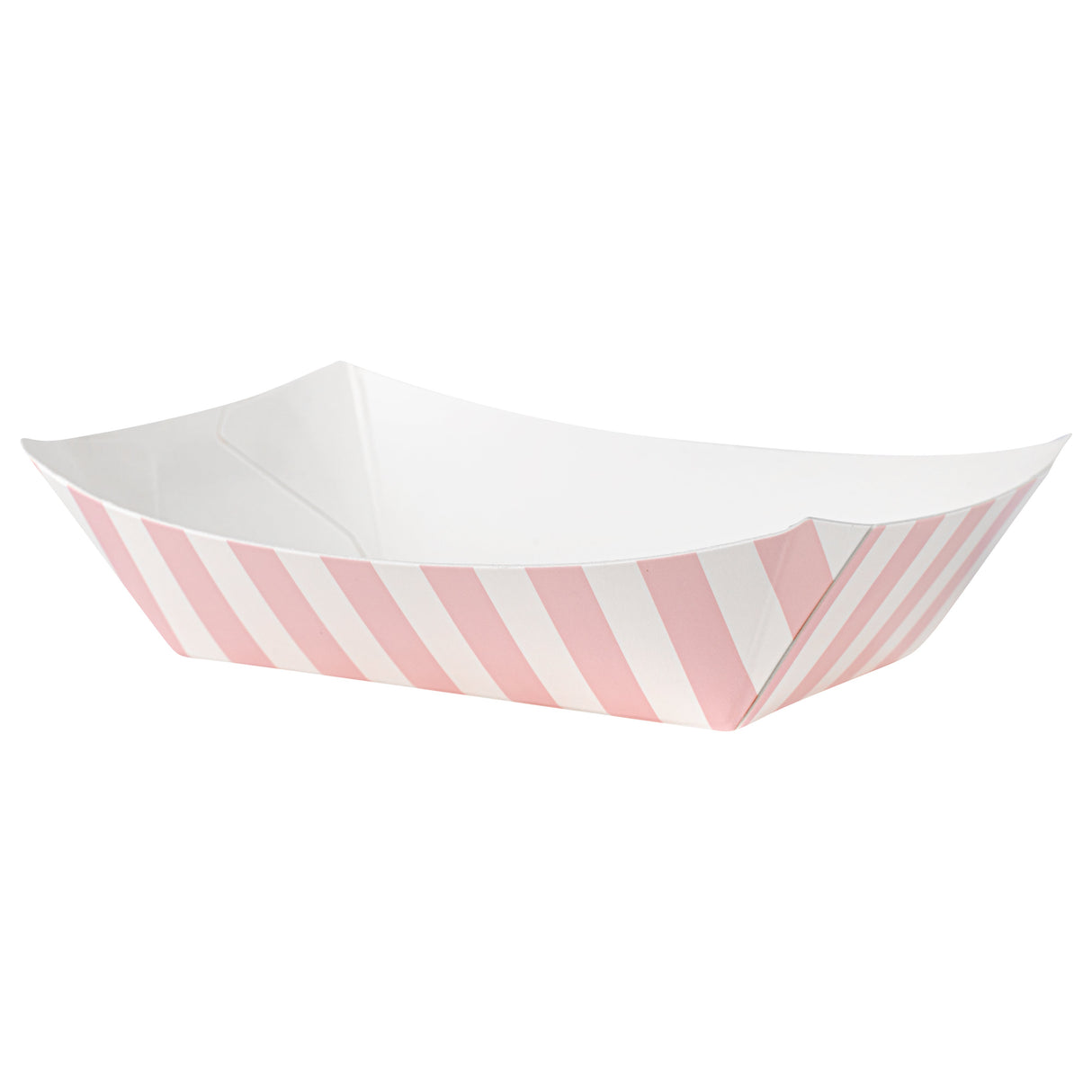 Boats, 4 Ounce, Paper, Pink & White Stripe, 3 x 2 x 1 Inch, #25,50 - 1 EACH