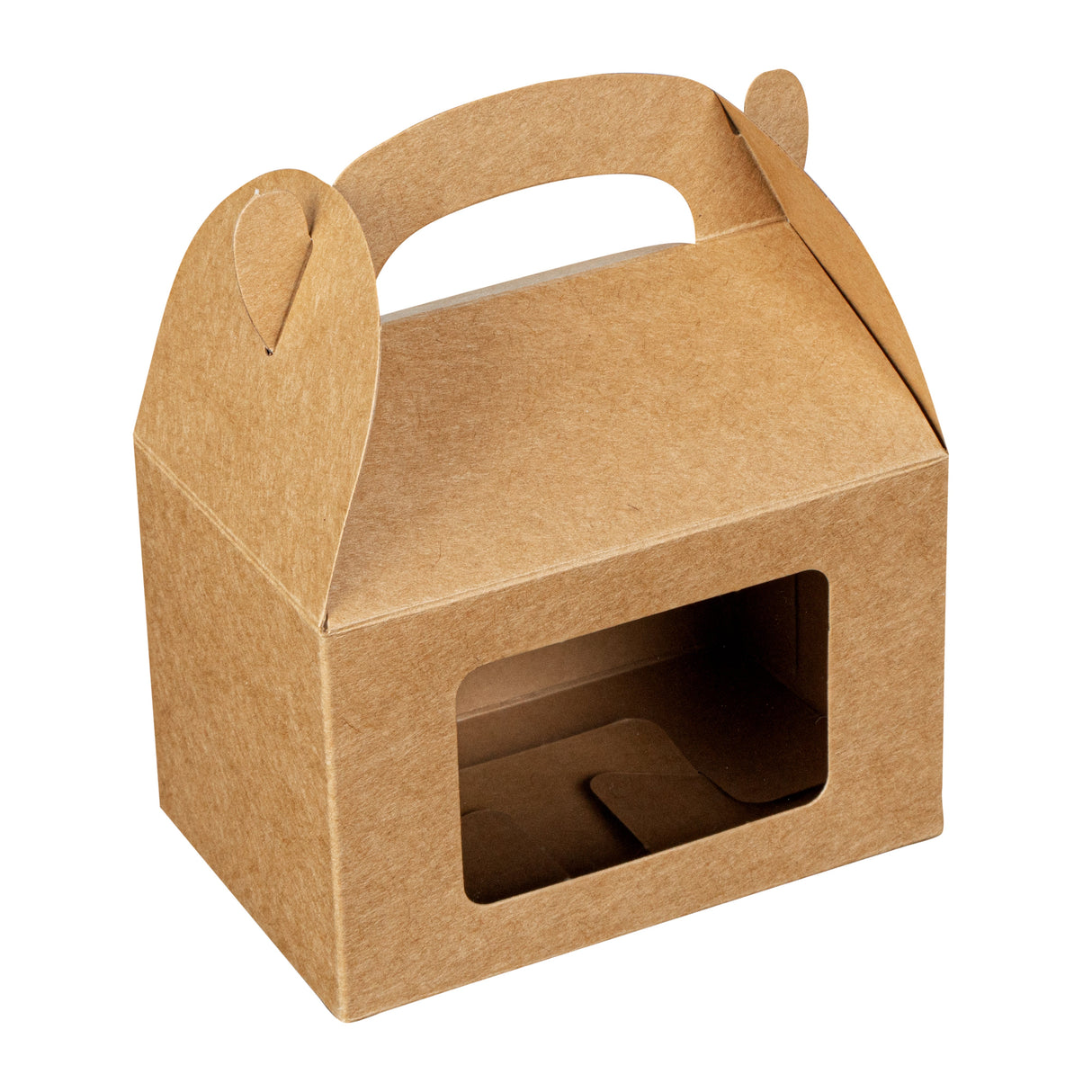 Boxes, Gable & Lunch, Bio Tek 4 x 2.50 x 2.50 Inch, Greaseproof Paper, Kraft, with Window,25 - 1 EACH