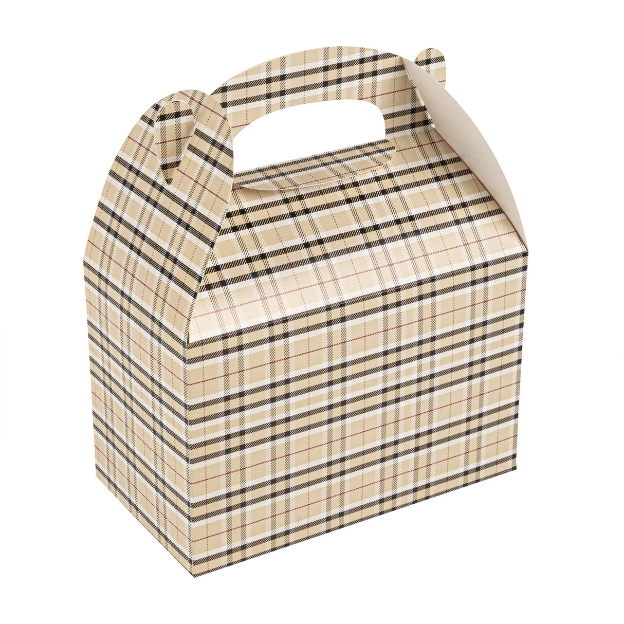 Boxes, Gable & Lunch, Bio Tek 8.50 x 4.75 x 5.50 Inch, Paper, Plaid,25 - 1 EACH