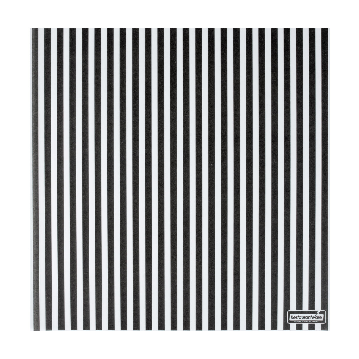 Food Wrap & Basket Liners, Bakery, RW Base 12 x 12 Inch, Greaseproof Paper, Black & White Stripe,200 - 1 EACH