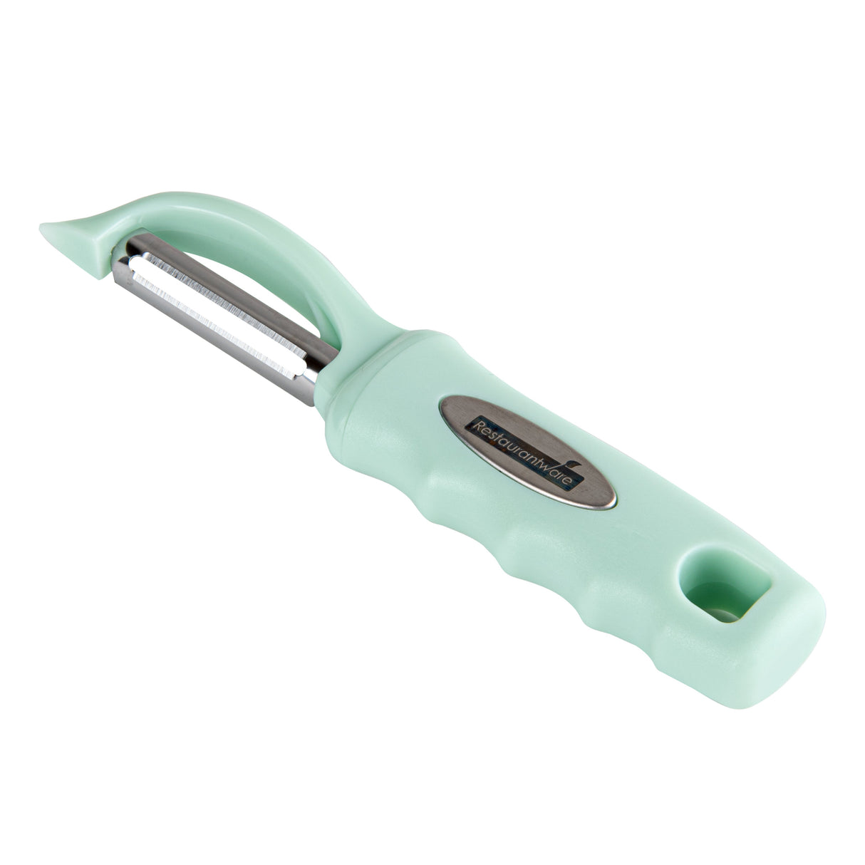 Peeler, Vegetable, Comfy Grip, 7.50 Inch, Stainless Steel, Teal,1 - 1 EACH