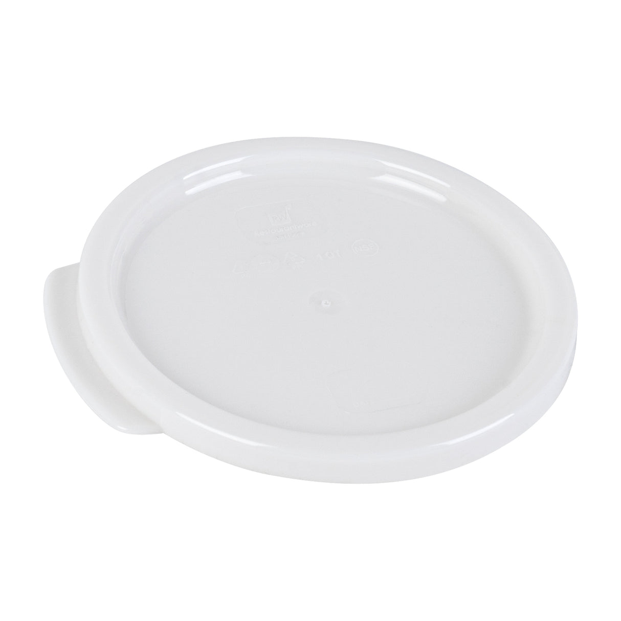 Lid, Met Lux, White, Plastic, Round, for 1 Quart Food Storage Container,1 - 1 EACH