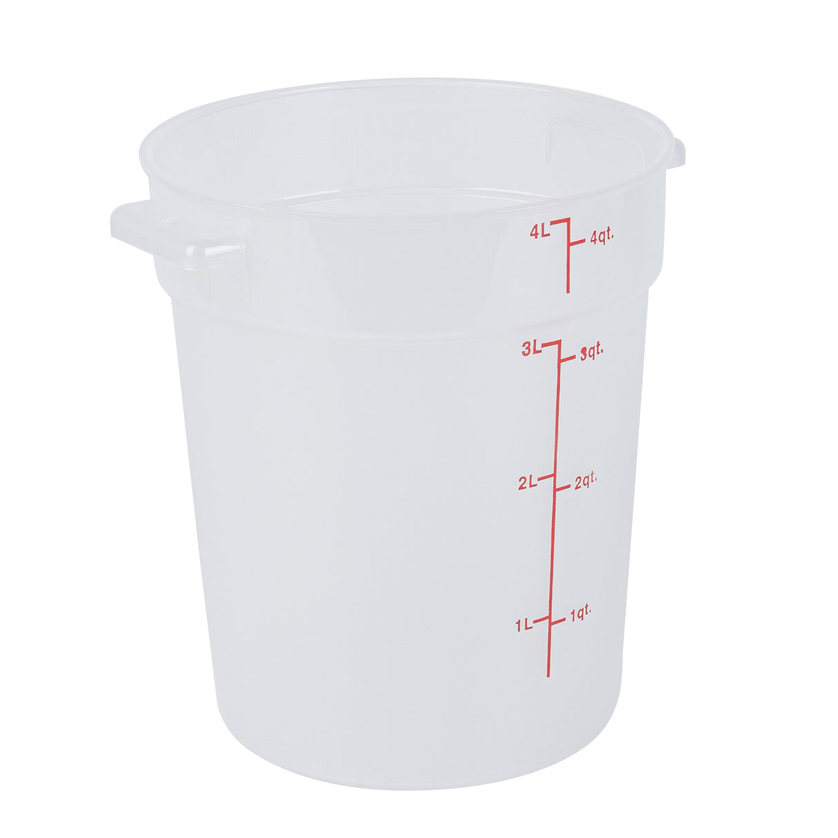 Containers, Food Storage, Met Lux 4 Quart, Round, Translucent, 7.25 x 7.25 x 8.50 Inch, with Red Volume Markers,1 - 1 EACH