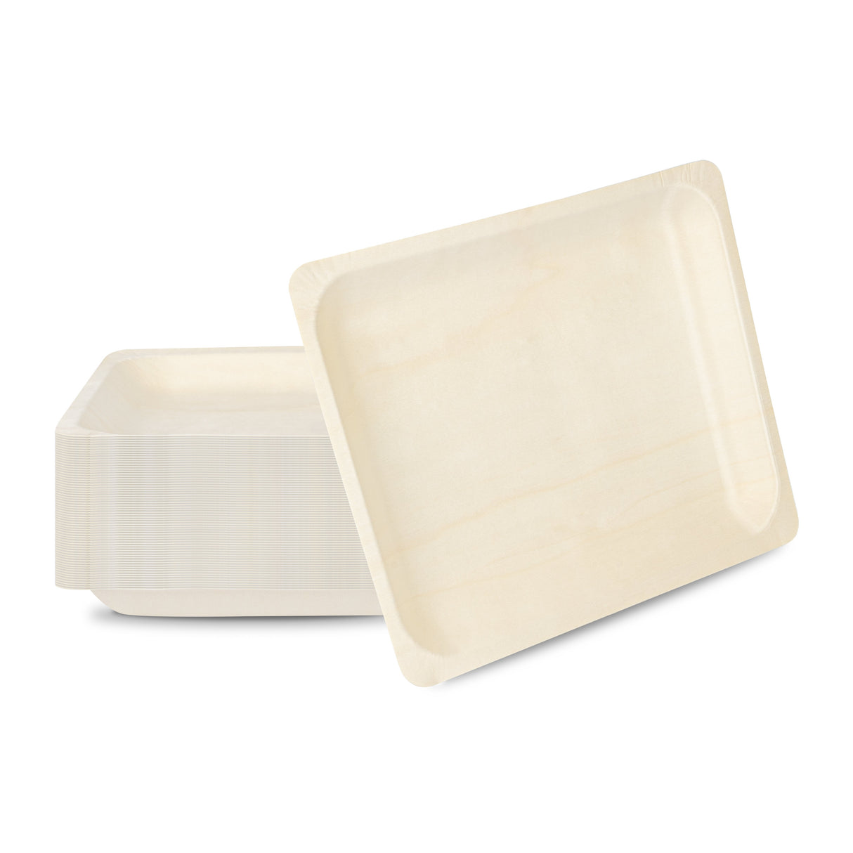 Plates, Taipei 10.50 x 8.50 x 0.75 Inch, Poplar Wood, Natural, Rectangular,50 - 1 EACH