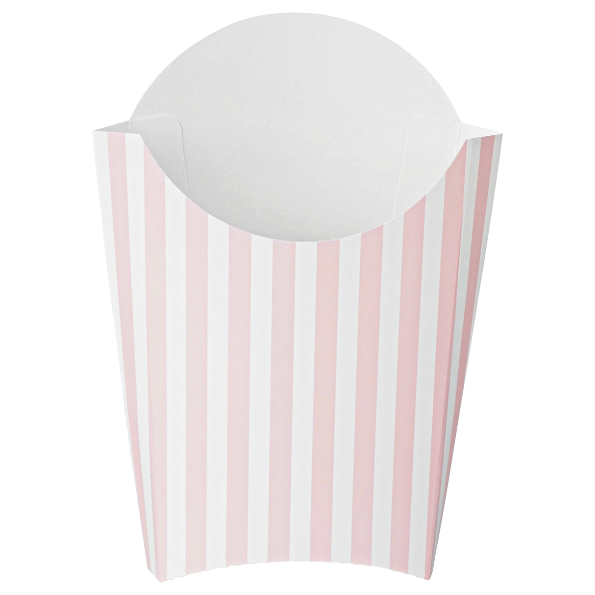 Containers, To-Go Fry & Snack, Bio Tek 4 Ounce, Paper, Pink & White Stripe, 4.75 x 3.50 x 5 Inch,100 - 1 EACH