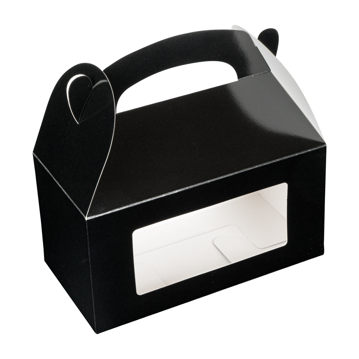 Boxes, Gable & Lunch, Bio Tek 9.50 x 5 x 5 Inch, Greaseproof Paper, Black, with Window,4 - 25 COUNT