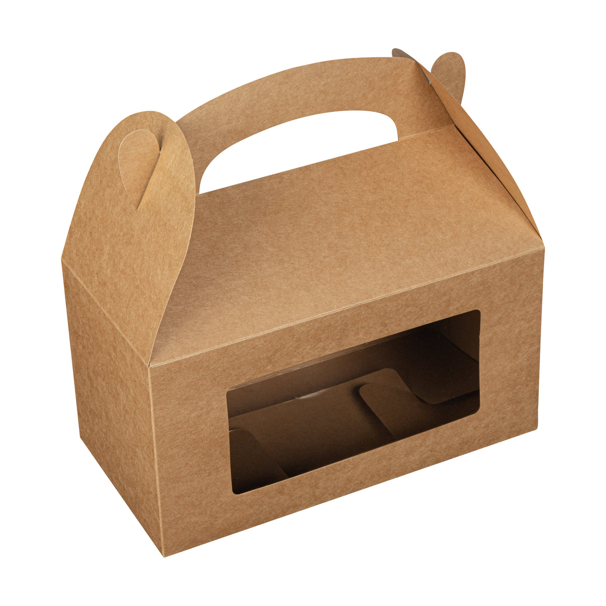 Boxes, Gable & Lunch, Bio Tek 9.50 x 5 x 5 Inch, Greaseproof Paper, Kraft, with Window,4 - 25 COUNT