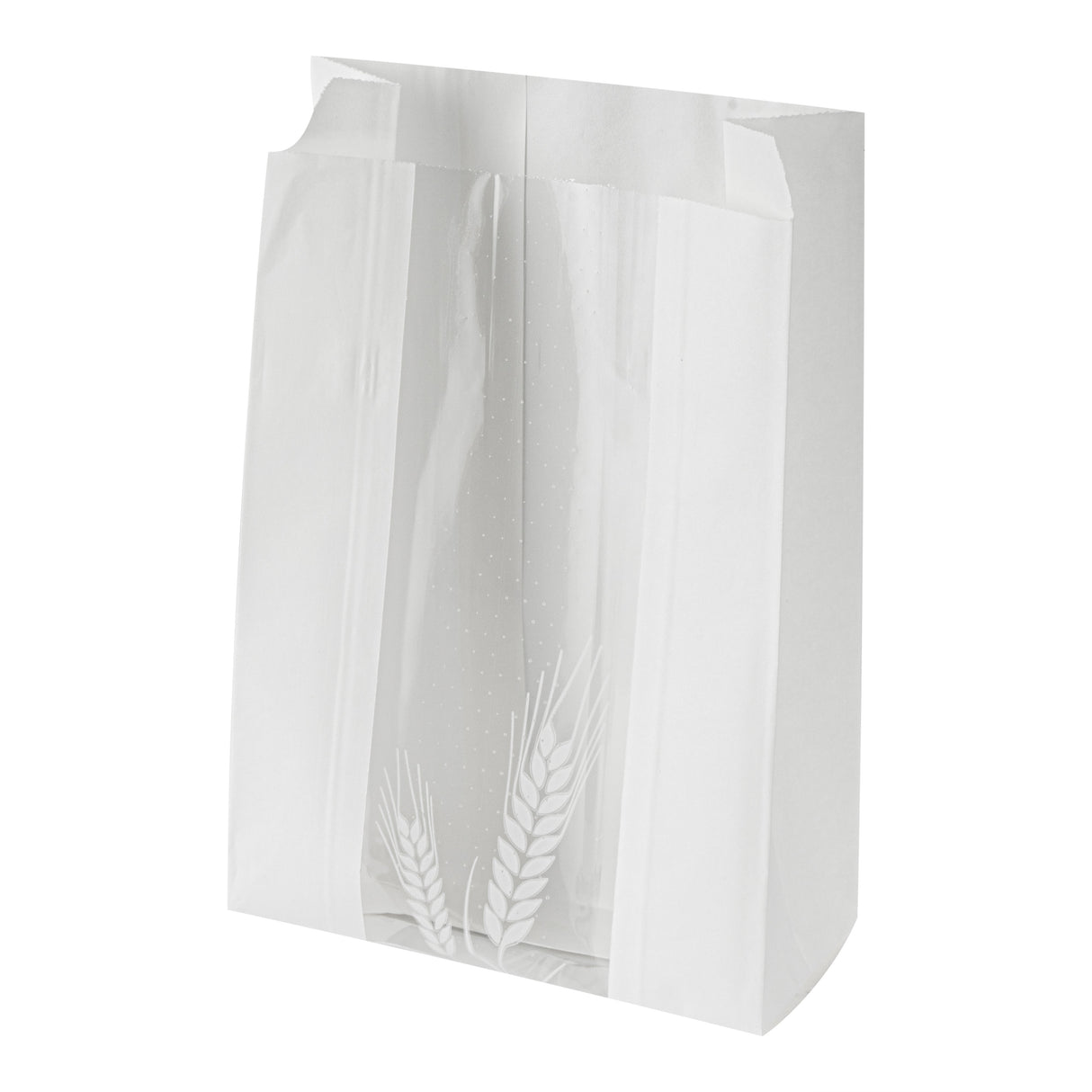 Bags, Bread, Bag Tek 6 x 2.75 x 10 Inch, Greaseproof Paper, White, Wheat Pattern, Micro-Perforated, with Window,100 - 1 EACH