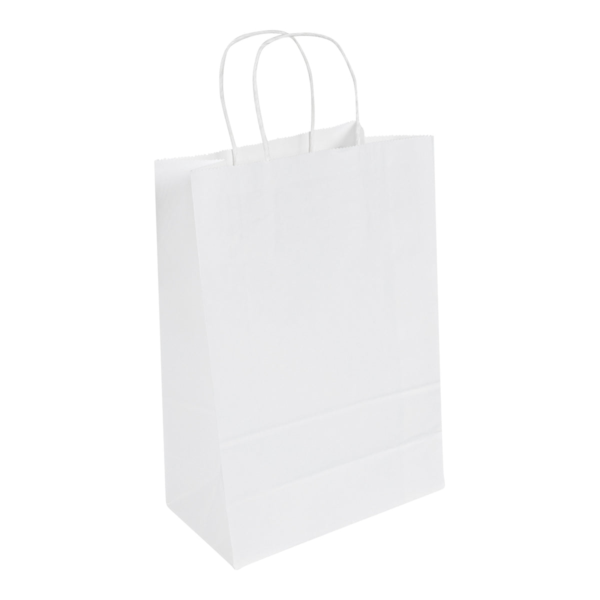 Bags, Retail, Saving Nature 7.75 x 4 x 11.50 Inch, Paper, White, with Handles,100 - 1 EACH