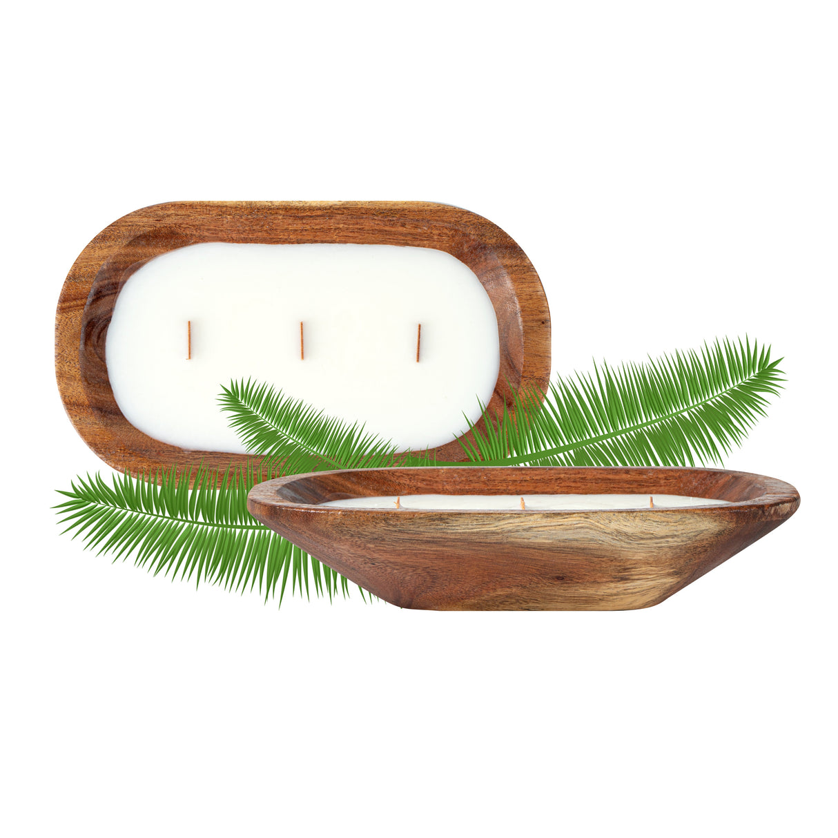 Candles, Dough Bowl, Coco Casa Wood, Coconut Mango, 9 x 5.50 x 2 Inch,10 - 1 EACH