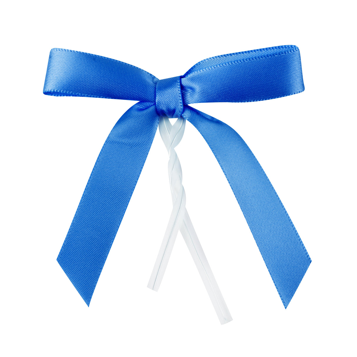 Bows, Twist Tie, Gift Tek 3 x 2.50 Inch, Royal Blue, Polyester Satin,40 - 100 COUNT