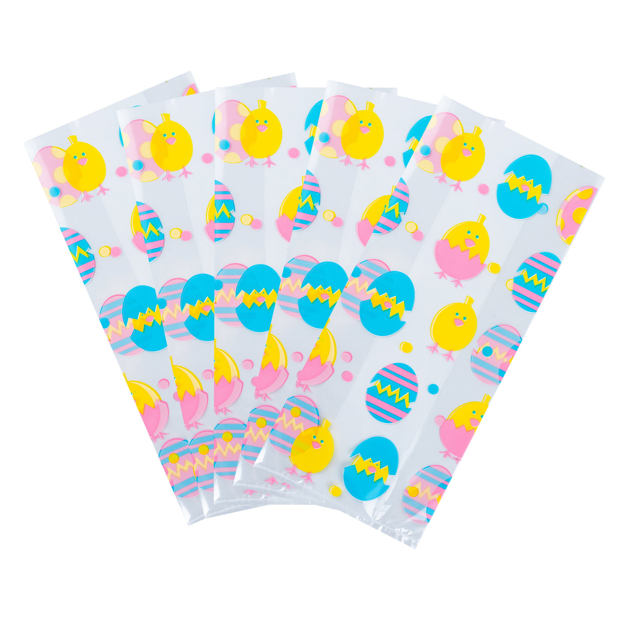 Bags, Candy, Bag Tek 5 x 3 x 11 Inch, Plastic, Easter Chick Print, Gusseted,40 - 100 COUNT