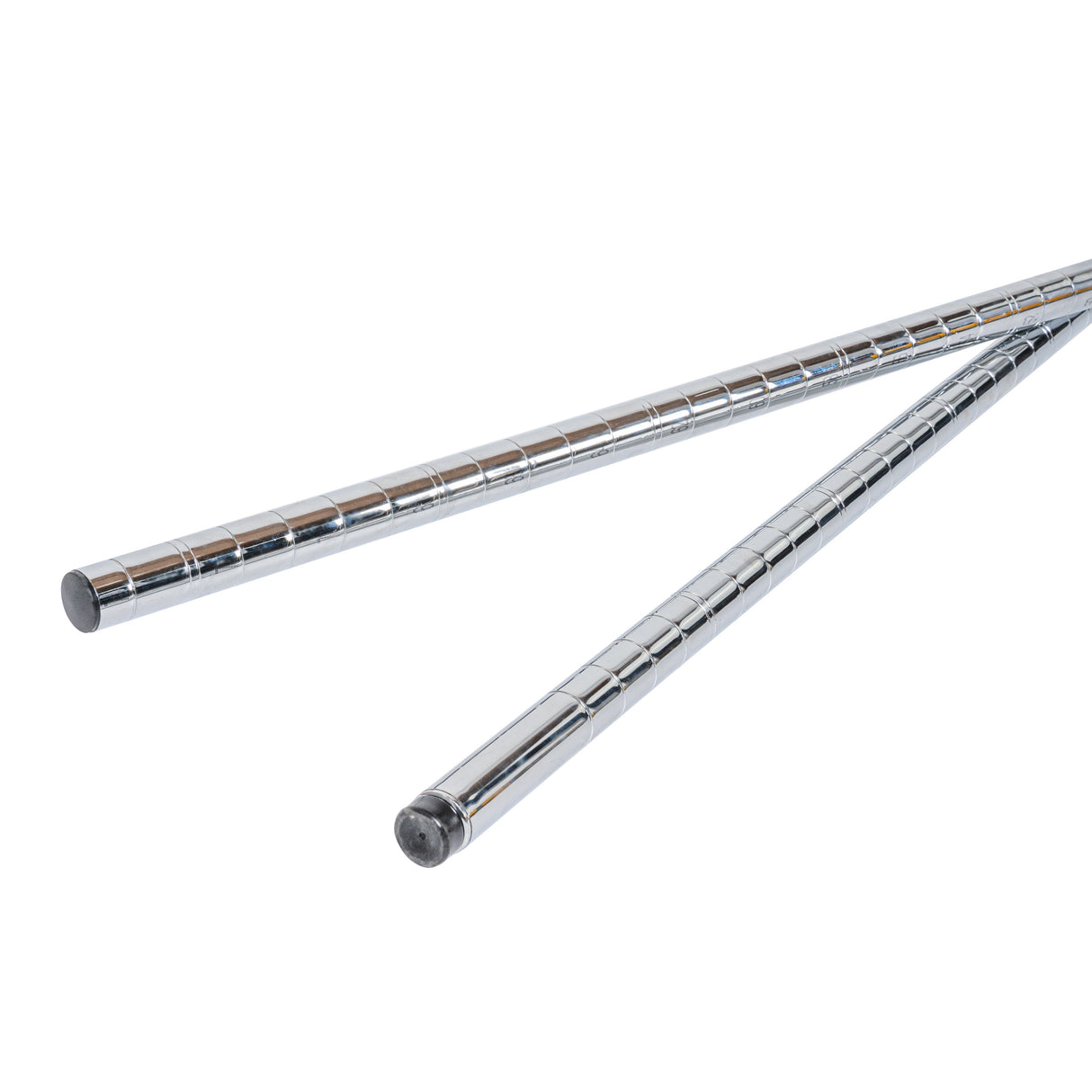 Shelf Posts, RW Base 74 Inch, Chrome, Stationary, with Leveling Foot,4 - 1 EACH