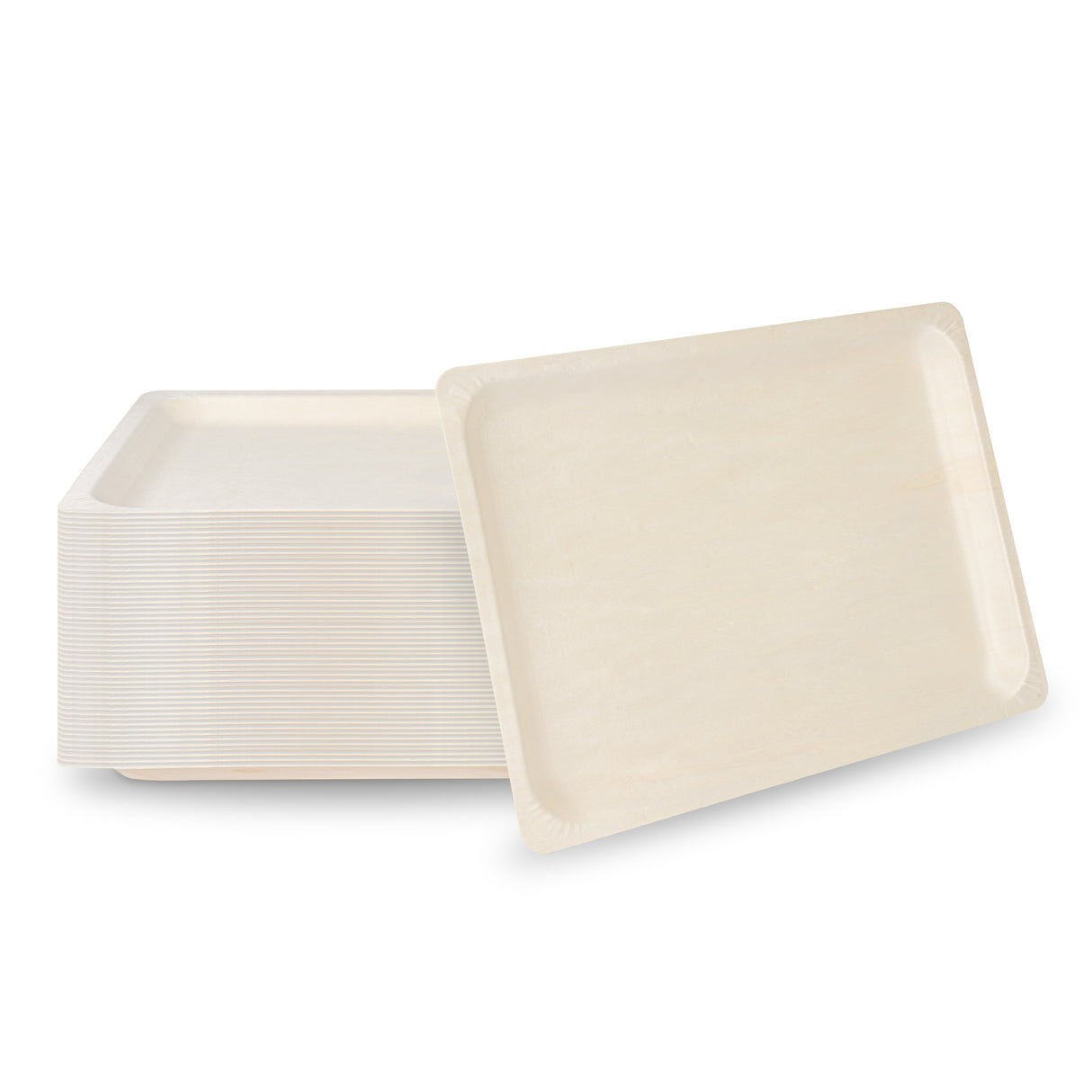 Plates, Taipei 15.75 x 11 x 0.75 Inch, Poplar Wood, Natural, Rectangular,4 - 50 COUNT