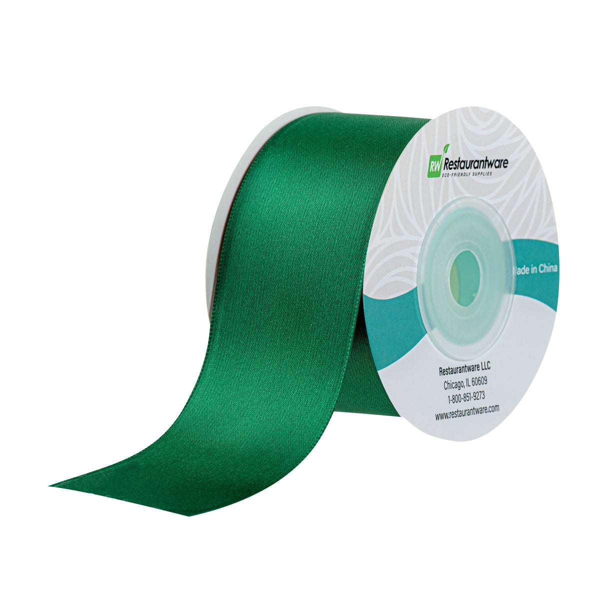 Ribbons, Satin, Gift Tek 1.50 Inch, Single-Face, Forest Green, Polyester, 10 Yard,1 - 30 FOOT