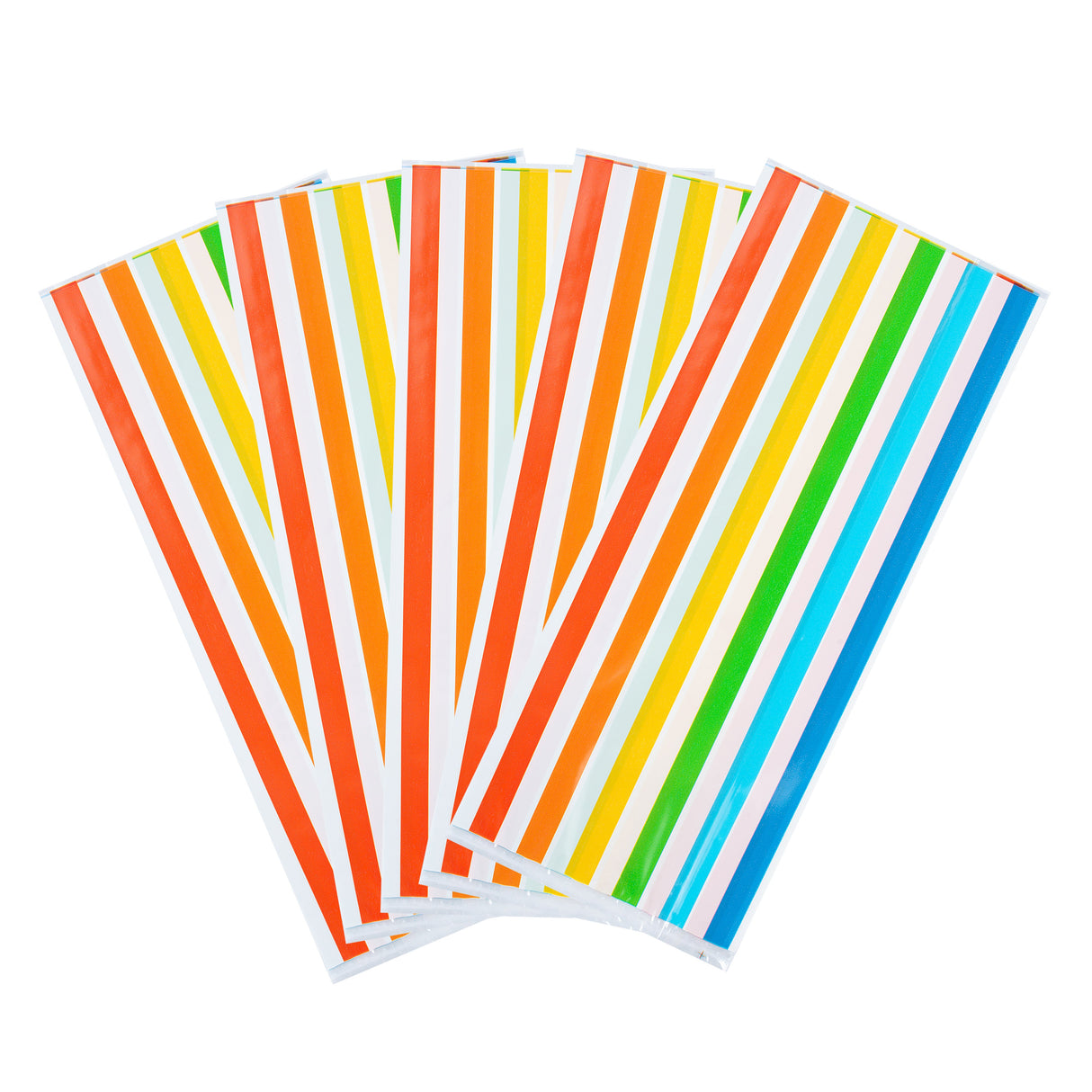 Bags, Candy, Bag Tek 4 x 2 x 9.50 Inch, Plastic, Rainbow Print, Gusseted,100 - 1 EACH