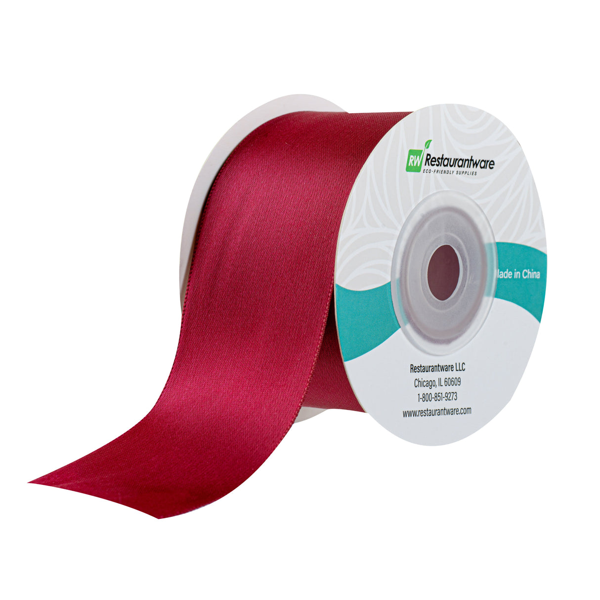 Ribbons, Satin, Gift Tek 1.50 Inch, Single-Face, Sherry Red, Polyester, 10 Yard,10 - 30 FOOT