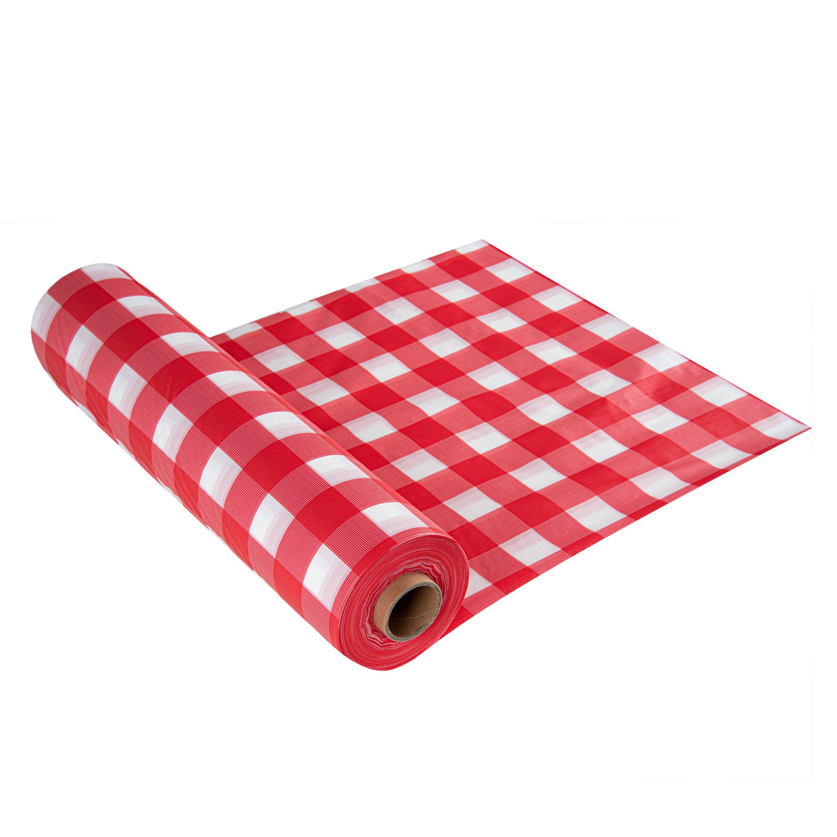 Cover Rolls, Table, Table Tek 54 Inch x 100 Foot, Plastic, Red Gingham, with Slide Cutter,10 - 1 EACH