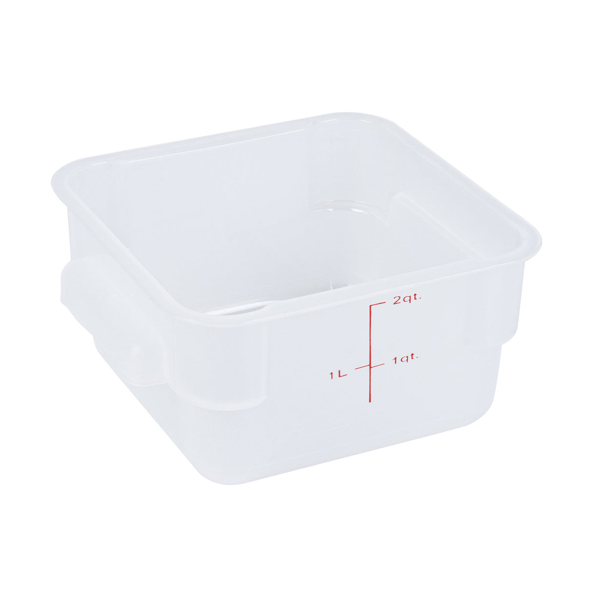 Containers, Food Storage, Met Lux 2 Quart, Square, Translucent, 7 x 7 x 4 Inch, with Green Volume Markers,10 - 1 EACH