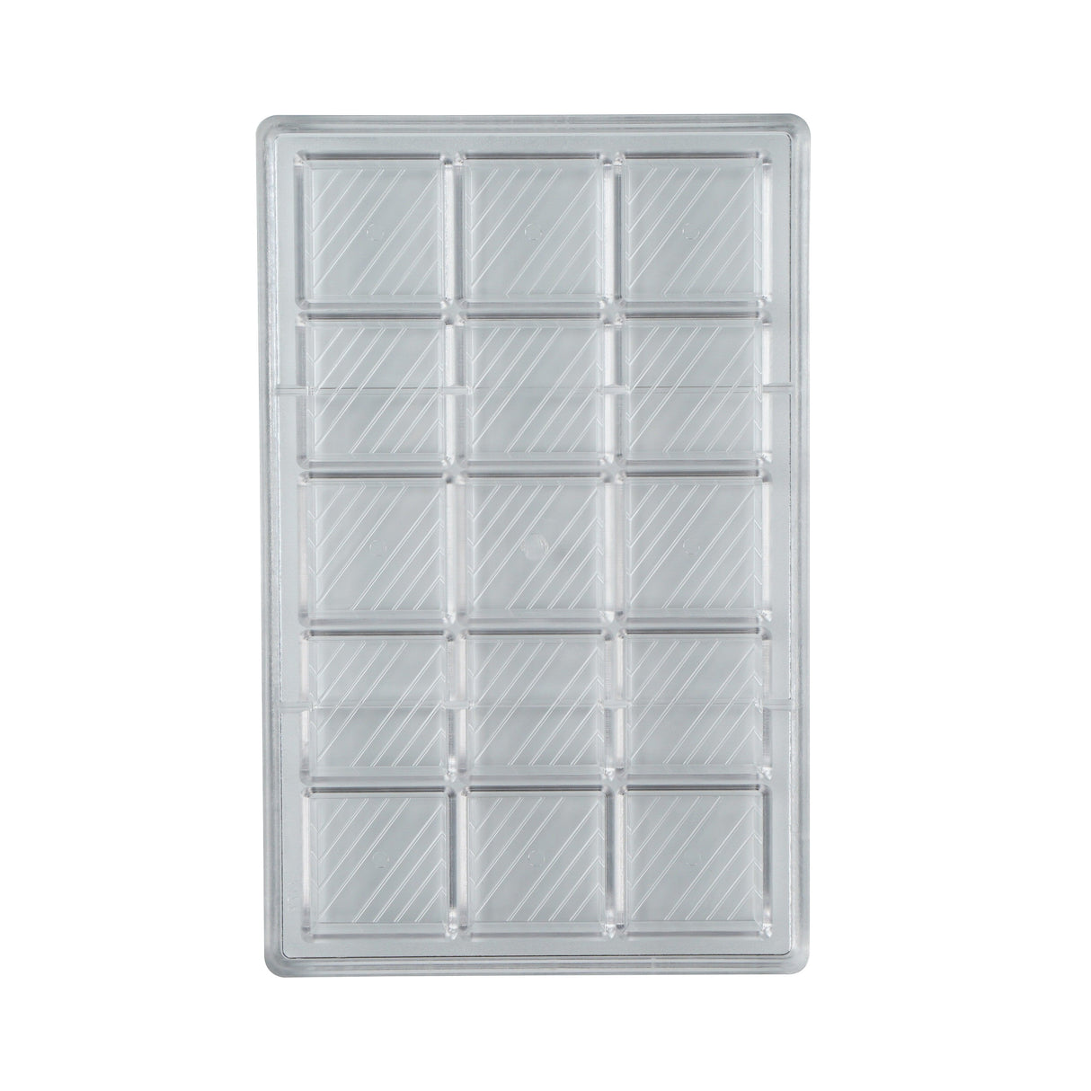 Molds, Candy & Chocolate, Pastry Tek 15-Compartment, Square with Lines, Polycarbonate,10 - 1 EACH
