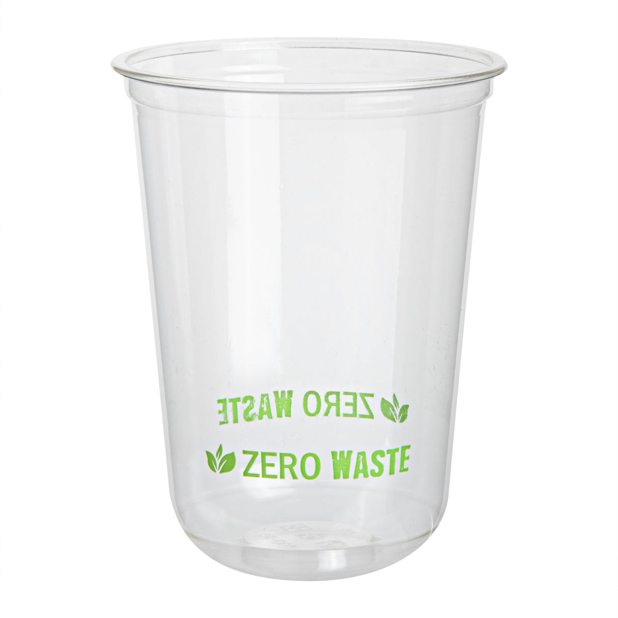 Cups, Zero Waste 16 Ounce, Plastic, Clear, 3.50 x 3.50 x 4.75 Inch, U-Shape Rounded Bottom, PLA,10 - 100 COUNT