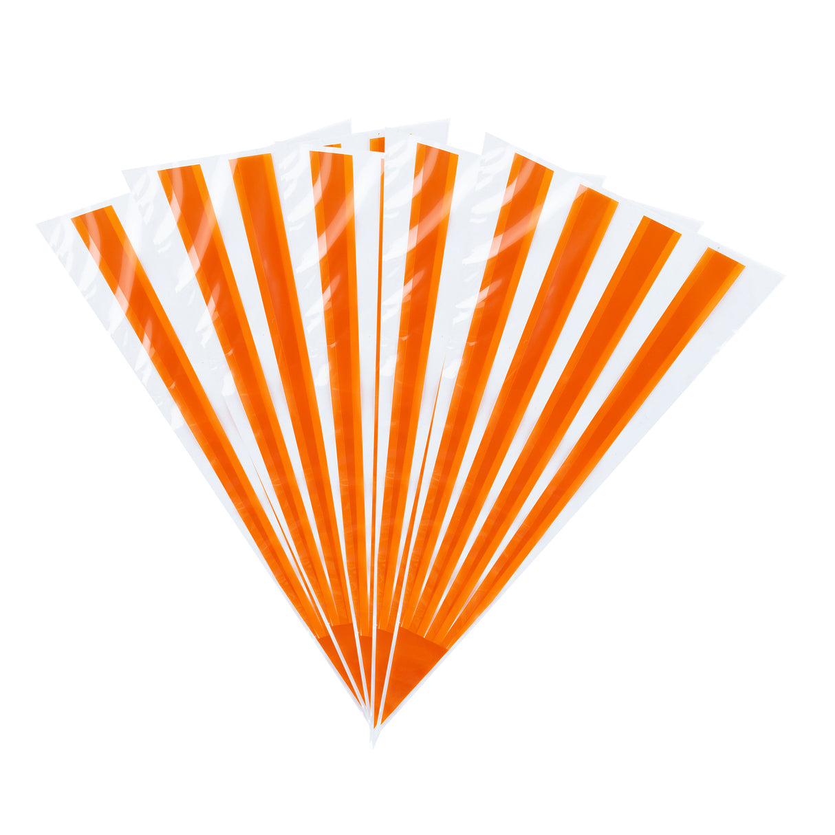 Bags, Bag Tek 6 x 11 Inch, Plastic, Orange Stripe, Cone-Shape,80 - 100 COUNT