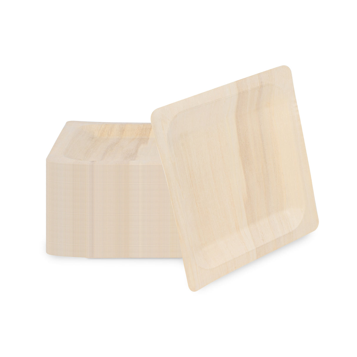 Plates, Taipei 8.50 x 8.50 x 0.75 Inch, Poplar Wood, Natural, Square,4 - 50 COUNT