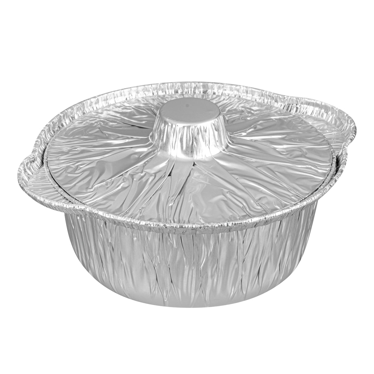 Pots, Foil Lux 34 Ounce, Aluminum Foil, 8.25 x 7.25 x 3 Inch, with Lid,10 - 10 COUNT