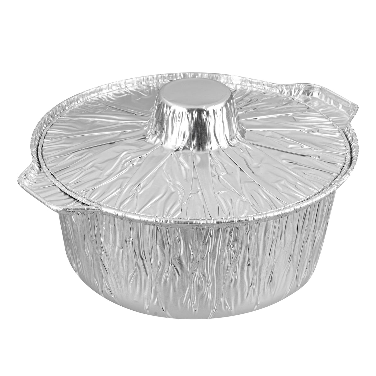 Pots, Foil Lux 60 Ounce, Aluminum Foil, 9.75 x 8.75 x 3.75 Inch, with Lid,10 - 10 COUNT