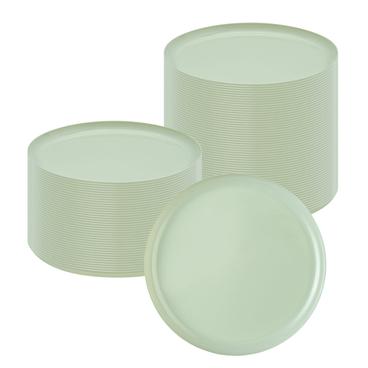 Plates, Moderna 10.75 x 0.50 Inch, Plastic, Mint Green, Round,40 - 1 EACH