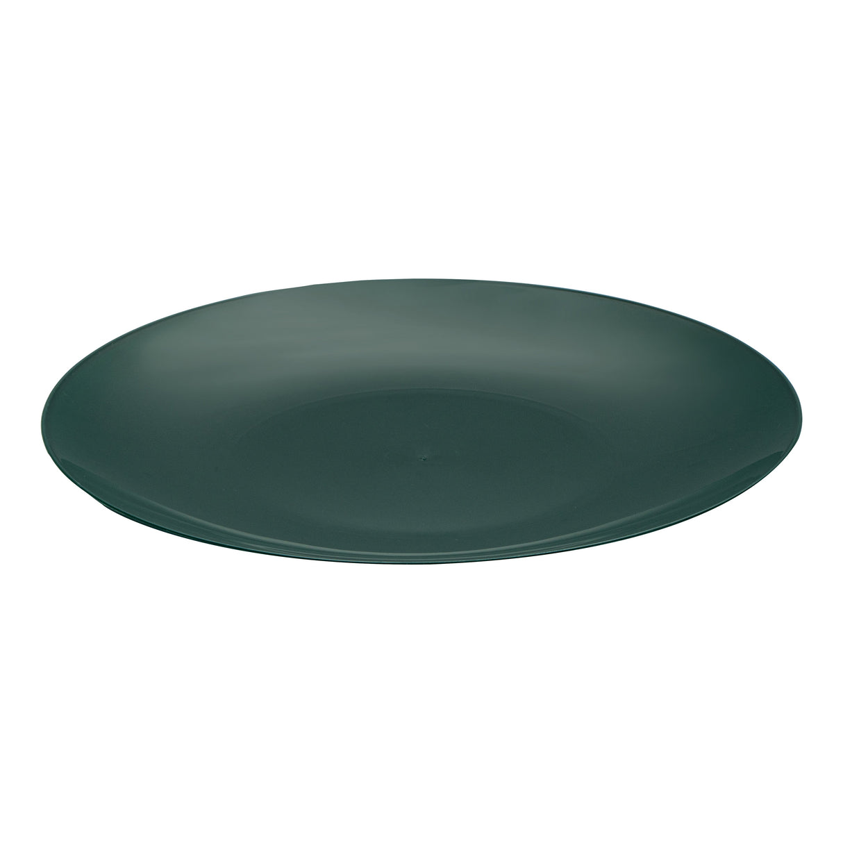 Plates, Moderna 9 x 0.75 Inch, Plastic, Forest Green, Round,40 - 1 EACH