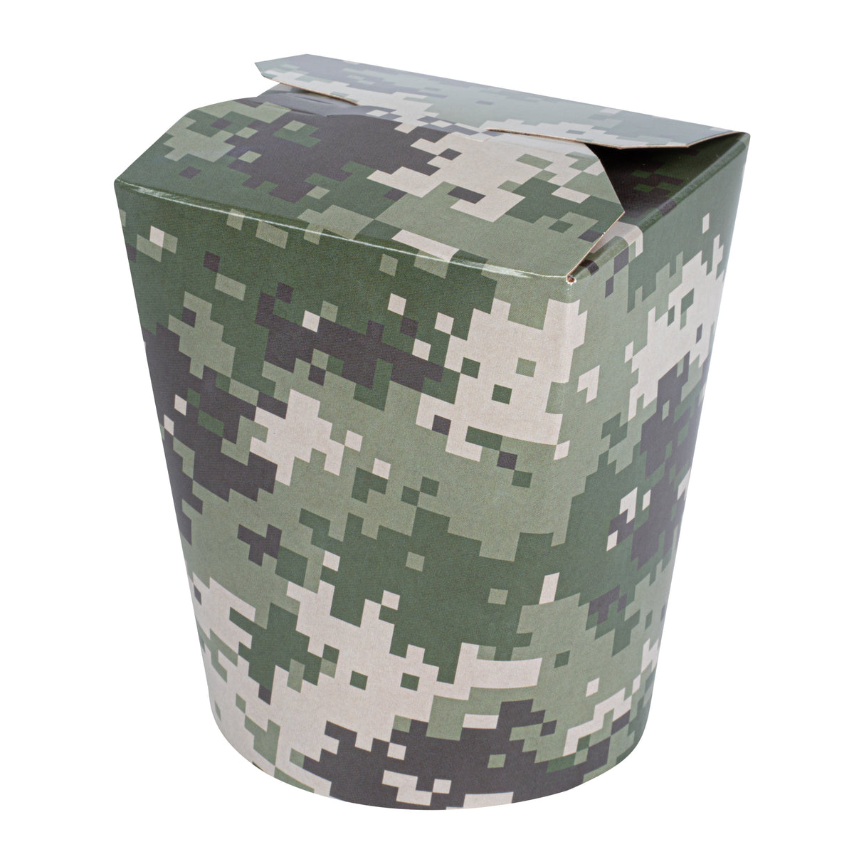 Containers, Noodle Take-Out, Bio Tek 16 Ounce, Paper, Camouflage, Round,50 - 1 EACH