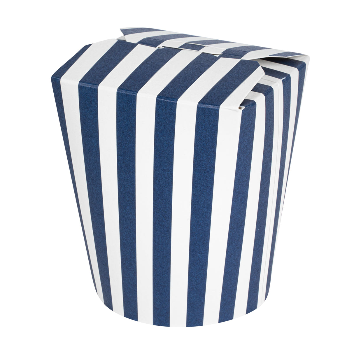 Containers, Noodle Take-Out, Bio Tek 16 Ounce, Paper, Blue & White Stripe, Round,50 - 1 EACH