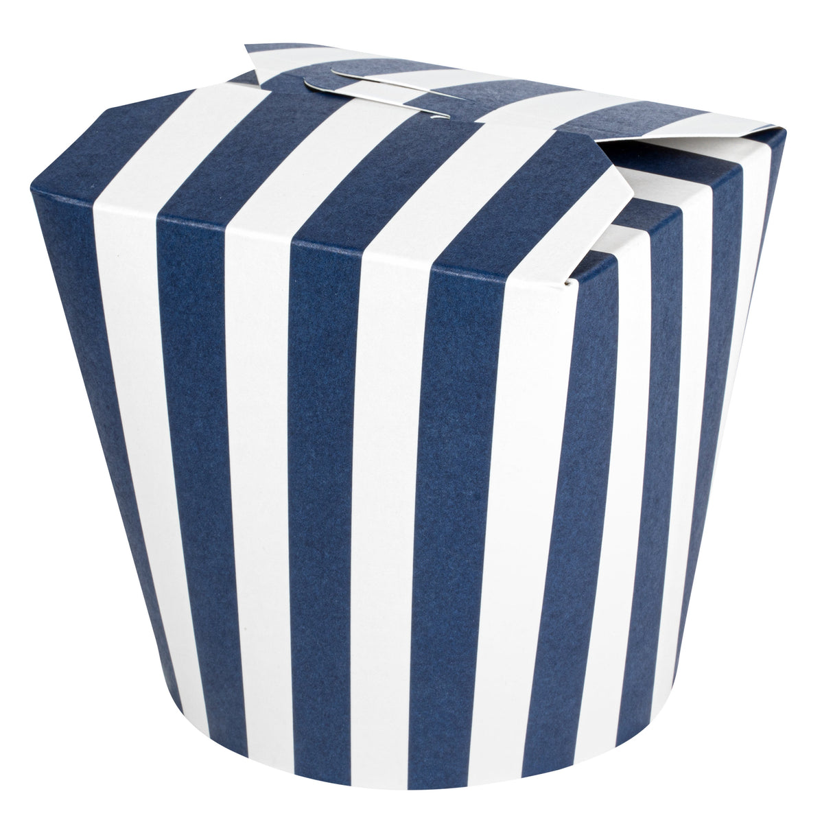 Containers, Noodle Take-Out, Bio Tek 26 Ounce, Paper, Blue & White Stripe, Round,50 - 1 EACH
