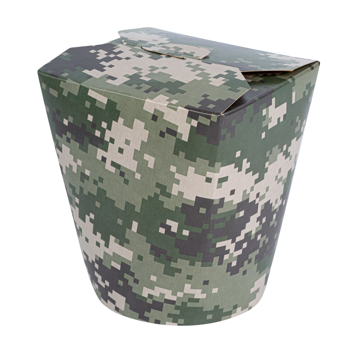 Containers, Noodle Take-Out, Bio Tek 32 Ounce, Paper, Camouflage, Round,50 - 1 EACH
