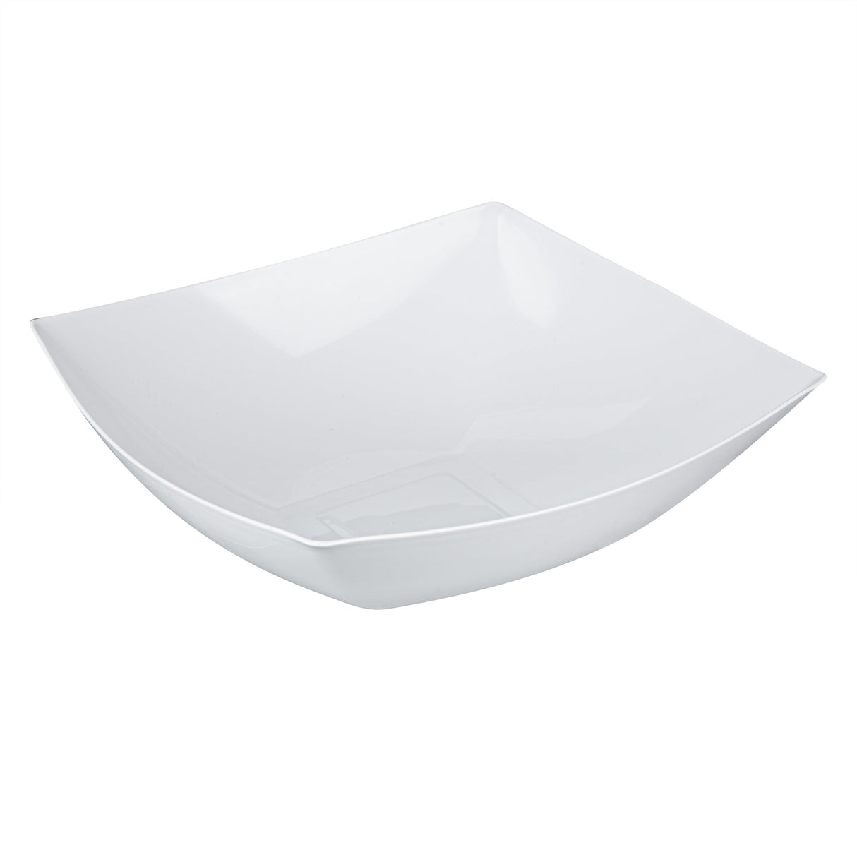 Bowls, Serving, Moderna 64 Ounce, Plastic, White, 9.75 x 9.75 x 3 Inch, Square,10 - 1 EACH